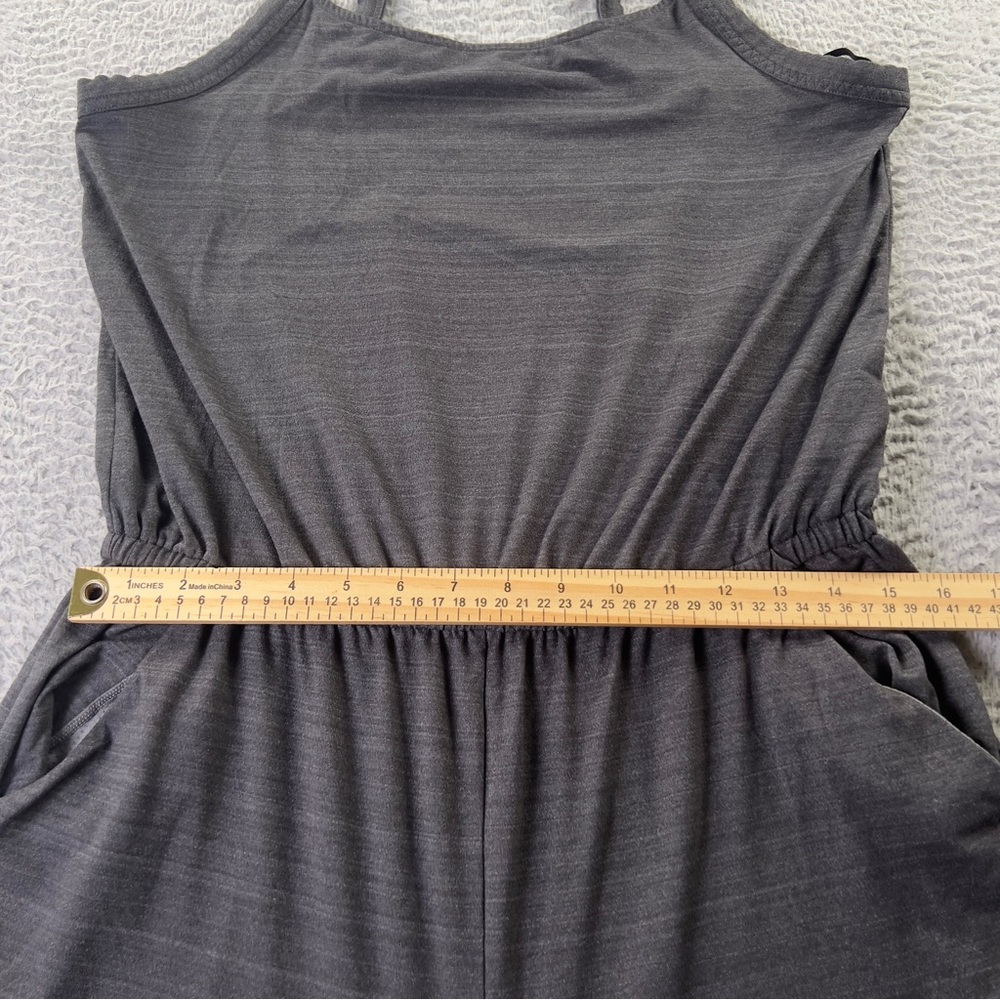 Prana Inigma Jumpsuit Womens Large Gray Sleeveless Athletic Comfy Preppy - Picture 4 of 9
